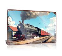Cartello da parete in latta con scritta in lingua inglese "Journey Through Time", personalizzabile con uomo e grotta, divertente (20 x 30 cm)