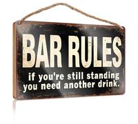 Cartello da parete in legno con scritta in inglese "If You're Still Standing, You Need Another Drink Wooded Sign Box Sign Box Signs Bathroom Funny Decor (23 x 35 cm)