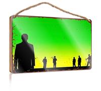 Cartello da ufficio per porta, sagome in legno contro un cielo vibrante sfumato cartello boscoso decorazione da parete per il bagno regalo per tutti (15 x 28 cm)