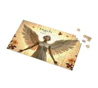 Cartello decorativo con ali angeliche e sussurri: una visione serena, puzzle divertente con cartelli stradali e decorazioni per grotte (500 pezzi)
