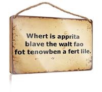 Cartello decorativo da appendere, con scritta in lingua inglese "Where Is The Brave Soldier Who Fought Ten Times His Weight In Battle?", in legno, da appendere, accessorio per la stanza da uomo (15 x