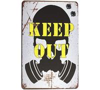 Cartello decorativo per esterni con scritta "Keep Out", 20,3 x 30,5 cm