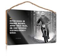 Cartello decorativo per la decorazione della casa, Ride Your Bike, Find Your Path, cartello boschivo, portico anteriore, decorazione autunnale, cartello invernale (23 x 35 cm)