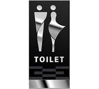 Cartello del bagno, Targhetta for WC in acrilico for uomini e donne, targhetta for il bagno, set di figure decorative, for moderno, targhe for porta del (oro for donne)