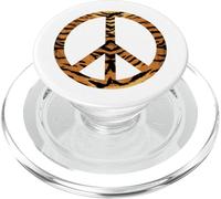 Cartello della pace con stampa animale della tigre PopSockets PopGrip per MagSafe