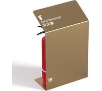 Cartello della Staffa Dell'estintore in Acciaio Inossidabile, Armadio Estintore Decorativo con Venature del Legno, capacità: Estintori da 2 * 3 O 4 kg, Rose Gold Brushed