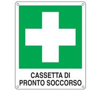 Cartello d'emergenza 25x31 cm Cartelli Segnalatori"Cassetta pronto soccorso"
