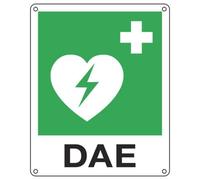 Cartello d'emergenza 25x31 cm Cartelli Segnalatori"Defibrillatore d'emergenza"
