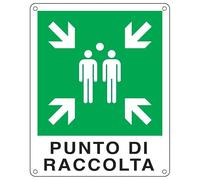 Cartello d'emergenza 25x31 cm Cartelli Segnalatori"Punto di raccolta"