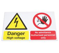 Cartello Di Alta Tensione/Divieto Di Accesso | 6639 Laser Nuovo