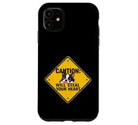 Cartello di attenzione Boston Terrier Dog divertente regalo Bostie Puppy Custodia per iPhone 11