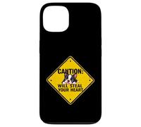 Cartello di attenzione Boston Terrier Dog divertente regalo Bostie Puppy Custodia per iPhone 13