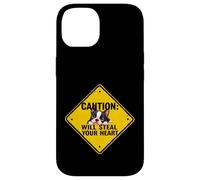 Cartello di attenzione Boston Terrier Dog divertente regalo Bostie Puppy Custodia per iPhone 14