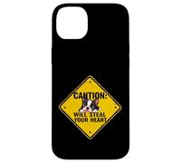 Cartello di attenzione Boston Terrier Dog divertente regalo Bostie Puppy Custodia per iPhone 14 Plus
