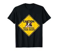Cartello di attenzione Boston Terrier Dog divertente regalo Bostie Puppy Maglietta