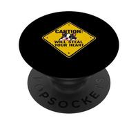 Cartello di attenzione Boston Terrier Dog divertente regalo Bostie Puppy PopSockets PopGrip Adesivo