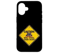 Cartello di attenzione Doberman Pinscher Dog divertente regalo cucciolo dobermann Custodia per iPhone 16