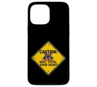 Cartello di attenzione Doberman Pinscher Dog divertente regalo cucciolo dobermann Custodia per iPhone 13 Pro Max