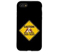 Cartello di avvertimento Basset Hound Dog divertente regalo basset cucciolo Custodia per iPhone SE (2020) / 7 / 8