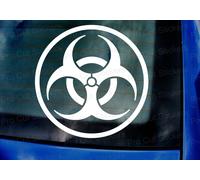 Cartello Di Avvertimento Biohazard Zombie The Walking Dead Adesivi Per Auto