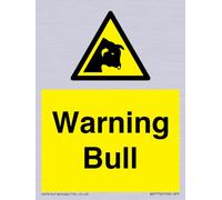 Cartello di avvertimento bull - 75 x 100 mm - A7P