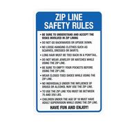 Cartello di avvertimento con regole di sicurezza con zip, cartello in metallo per interni ed esterni, strada, cortile, garage, casa, lavoro, parete, sicurezza, sicurezza, decorazione, 20,3 x 30,5 cm