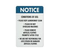 Cartello di avvertimento con scritta "Conditions Of Use Sign Warning Sticker-Security Sign Outdoor Sign 30,5 x 20,3 cm