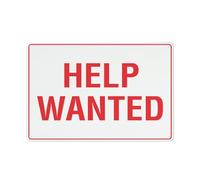 Cartello di avvertimento con scritta "Help Wanted", cartello di sicurezza per esterni, 30,5 x 20,3