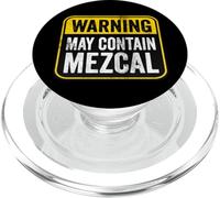 Cartello di avvertimento con scritta "May Contain Mezcal" (lingua italiana non garantita) PopSockets PopGrip per MagSafe