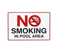 Cartello di avvertimento con scritta "No Smoking in Pool Area", in metallo, per casa, lavoro, esterni, interni, strada, cortile, garage, parete stradale, sicurezza, sicurezza, decorazione
