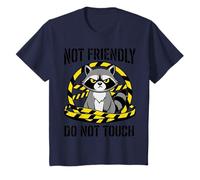 Cartello di Avvertimento con Scritta Not Friendly Do Not Touch Raccoon Maglietta