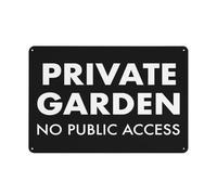 Cartello di avvertimento con scritta "Private Garden No Public Access Sign" (lingua italiana non garantita), 30,5 x 20,3 cm