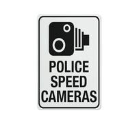 Cartello di avvertimento per autovelox della polizia, cartello di sicurezza per esterni, 30,5 x 20,3 cm