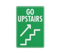 Cartello di avvertimento per scale con scritta "Go Up Stairs", cartello di sicurezza, 30,5 x 20,3