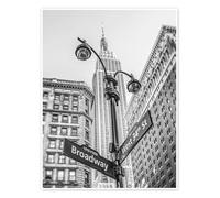 Cartello di Broadway a New York, b/n Poster di Assaf Frank 30 x 40 cm Nero e Bianco Quadri Decorazione per pareti