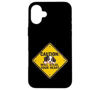 Cartello di cautela Border Collie Dog divertente regalo cucciolo di Collie Custodia per iPhone 16 Plus