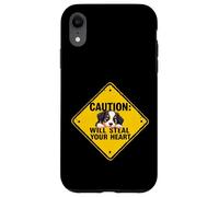 Cartello di cautela Border Collie Dog divertente regalo cucciolo di Collie Custodia per iPhone XR