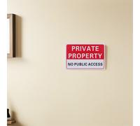 Cartello di divieto di accesso al pubblico per proprietà privata, 2 pezzi -