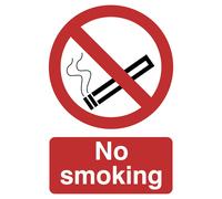 Cartello Di Divieto Di Fumo Draper 200 X 300Mm In PVC Con Forte Adesivo 72165