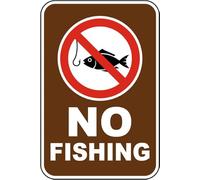 Cartello di divieto di pesca in stagno di metallo 20,3 x 30,5 cm, per la casa o il lavoro