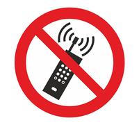 Cartello di divieto - vietato l'uso del cellulare