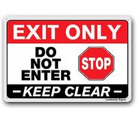 Cartello di emergenza con scritta in inglese "No Trespassing Only Not for General Use Sign", 20,3 x 30,5 cm