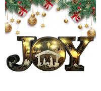 Cartello di gioia in legno di Natale - Design creativo di Natale, decorazioni di lettere JOY | Artigianato in legno decorazione Ministero degli Interni, ornamenti di decorazione domestica per il d