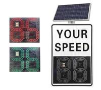 Cartello Di Limite Di Velocità a LED,Segnale Di Feedback Velocità Radar,Cartello Di Feedback Radar a LED a Energia Solare,Per Strade,Segnaletica Di Sicurezza Stradale,60x90cm