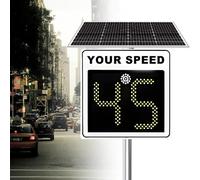 Cartello di limite di velocità con radar solare digitale a LED, pannello di avviso stradale con display radar in alluminio, applicabile su autostrade e strade a velocità limitata.,White