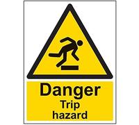 Cartello di pericolo di pericolo di viaggio - Ritratto - 300 mm x 400 mm - vinile autoadesivo