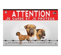 Cartello di plastica Attenzione al cane cane bullmastiff