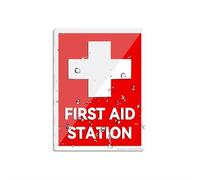 Cartello di primo soccorso per porta in plastica acrilica per ufficio, ristoranti, hotel, supermercati, forniture da 15,2 x 20,3 cm