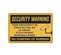Cartello di sicurezza con scritta "No Dumping Of Rubbish", 30,5 x 20,3 cm, in alluminio, riflettente, resistente ai raggi UV, impermeabile, resistente alle intemperie e allo sbiadimento, con 4 fori
