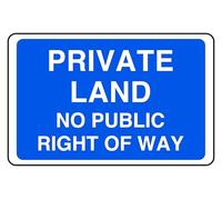 Cartello di sicurezza con scritta "Private Land No Public Right Of Way", adesivo autoadesivo ad alta adesività (150 mm x 100 mm), distanza di visualizzazione entro 3 m.
